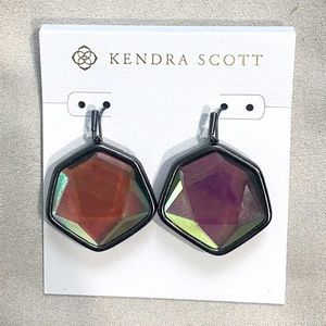 Kendra Scott Venessa drop gunmetal earring